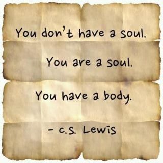 You don't have a soul
You are a soul
You have a body 
- c.s. Lewis 