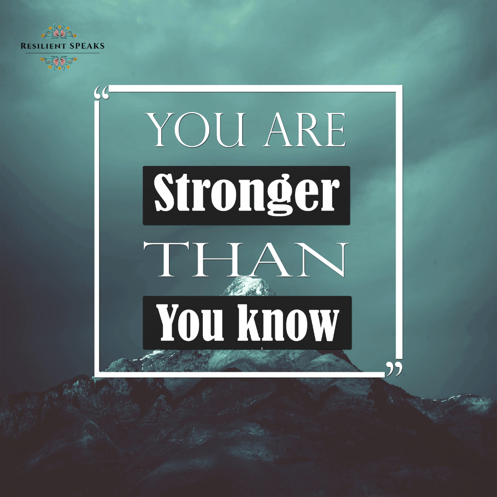 You are stronger than you know- Inner Strength Quote